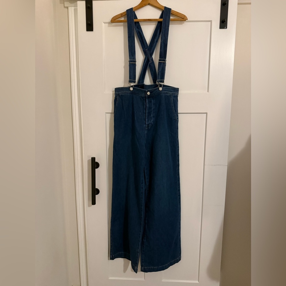 GAP Dark Blue Denim Wide-Leg overalls